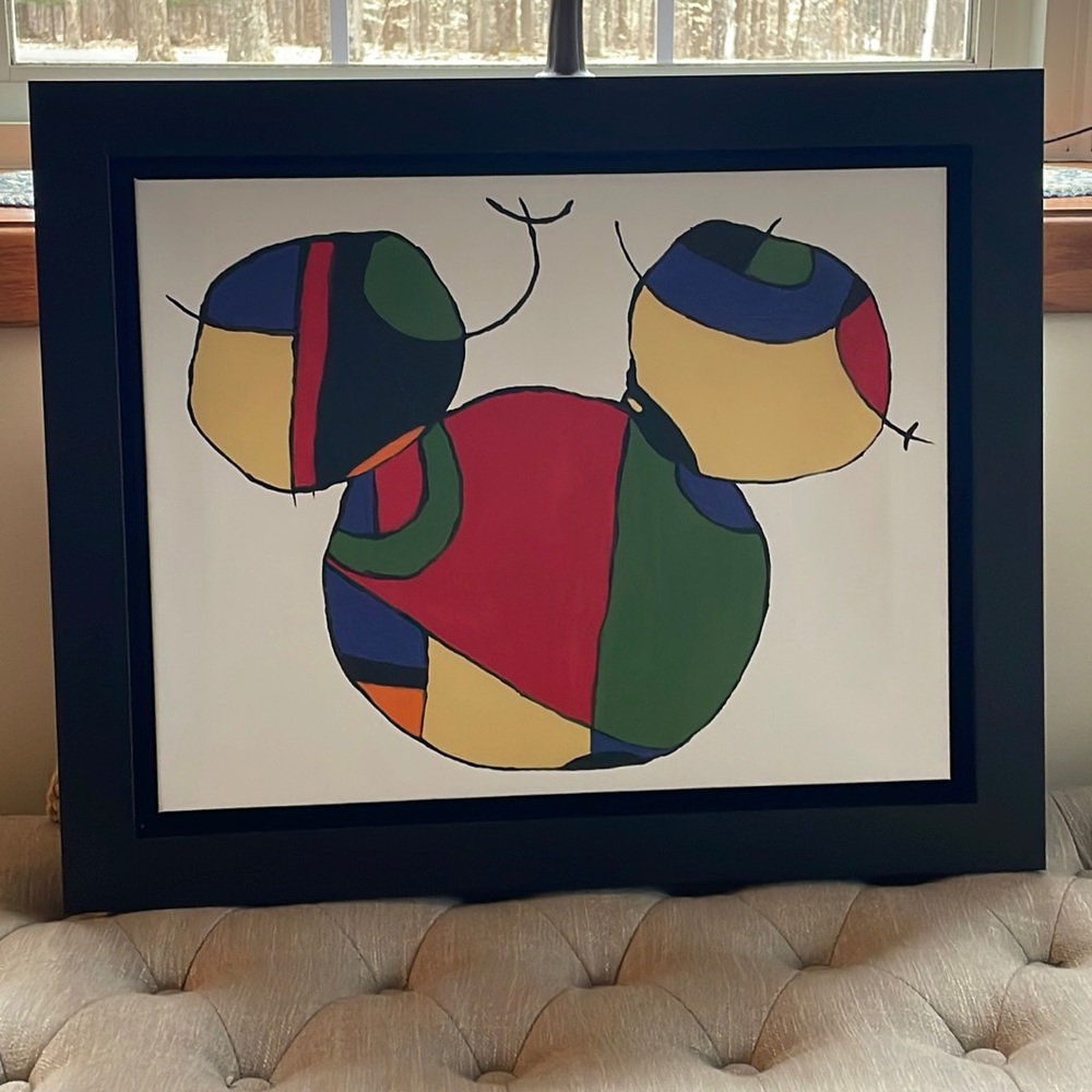 Ethan Allen Disney framed expressionist Mickey